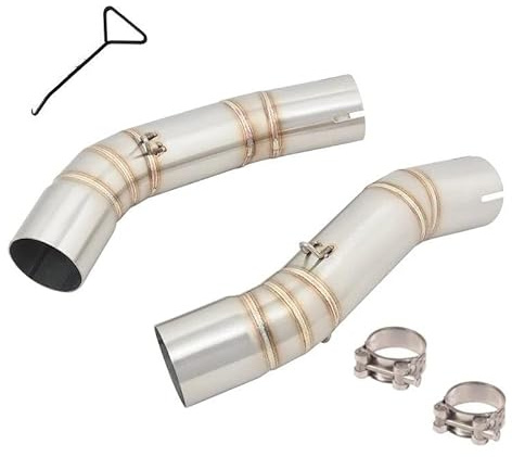 Generic Exhaust Pipe Silencer Motorcycle Exhaust Muffler For YZFR1 YZFR1M YZF R1 MT-10 R1M MT10 2004-2006 Middle Link Pipe Mid Tube Escape System Motorbike Connecting Tube