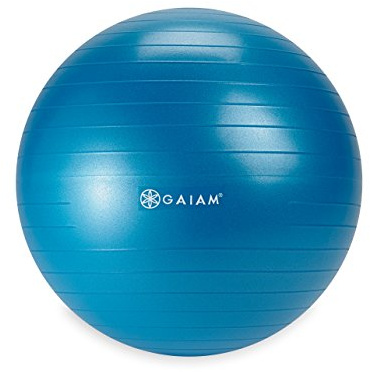 Gaiam Kids Balance Ball Exercise Stability Yoga Ball, Blue, 45cm