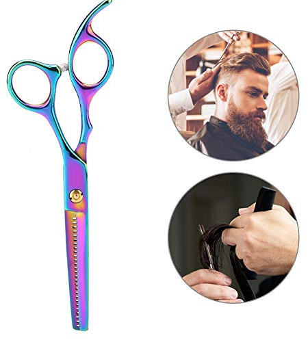 Professional Dog Hair Thinning Scissors, Extra Sharp Modelling Scissors, Cat Sharp Scissors, Dog Salon Thinning Scissors for All Dogs, Cats Cutting with Grooming Comb(Colour)