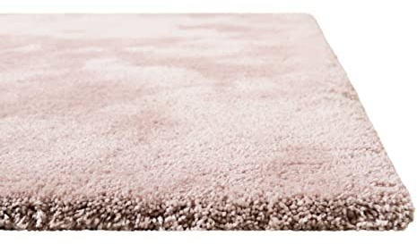 Homie Living I Hochflor Teppich Uni I Modern, weich, flauschig, kuschelig I Für Wohnzimmer Schlafzimmer I Pisa I (80 x 150 cm, Rosa)