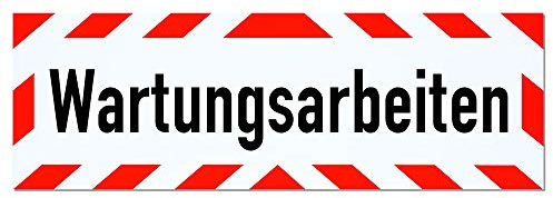 Magnetschild Wartungsarbeiten | Schild magnetisch | mehrere Größen lieferbar (65 x 20 cm)
