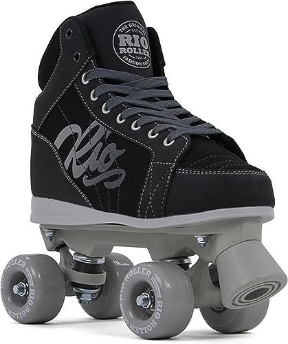 Rio Roller Lumina Kinder Rollschuhe, Unisex, Schwarz/Grau (Mehrfarbig), Größe 34