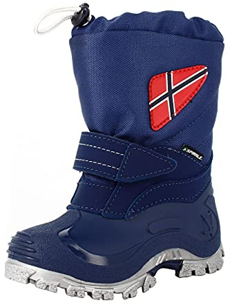 Spirale Morten Kinder Mädchen Jungen Winterstiefel Snowboots blau, Größe:26, Farbe:Blau