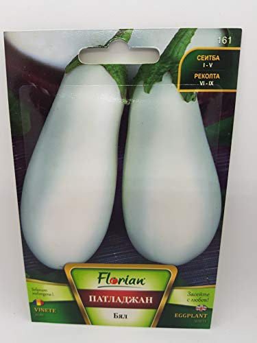 White - Aubergine SeedsCreamy White Fruit Variety Eggplant - 1 Gram of Seeds, Approximately 200 Seeds - 80% Germination
