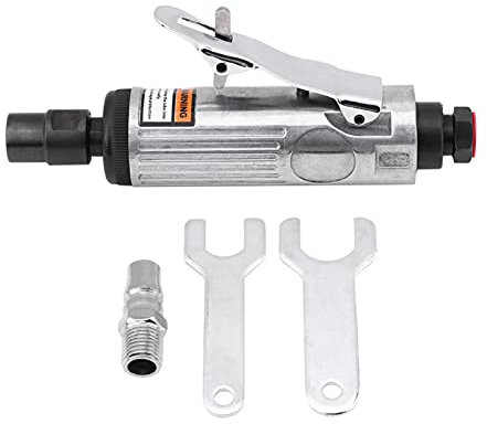 Druckluft Stabschleifer, Gerade Ausführung Druckluftschleifer 1/4 Pneumatischem Druckluft Die Grinder Schleif Kit Multifunktionswerkzeug für Metall, Holz, Kunststoff, Drehzahl