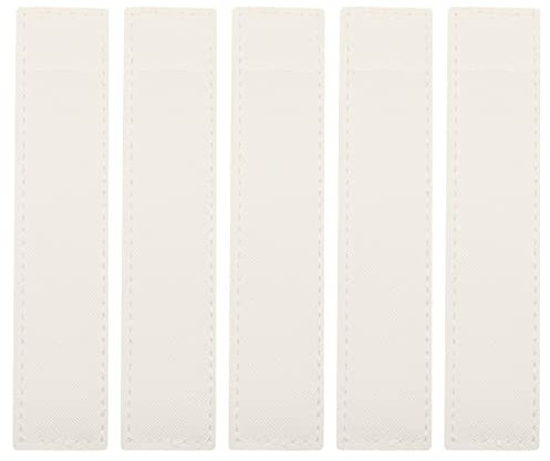 5 Stück Leder-Stiftetui, einzelne Füllfederhalter-Hülle, Schutzhülle, Organizer für Stylus Touch Kugelschreiber (weiß)