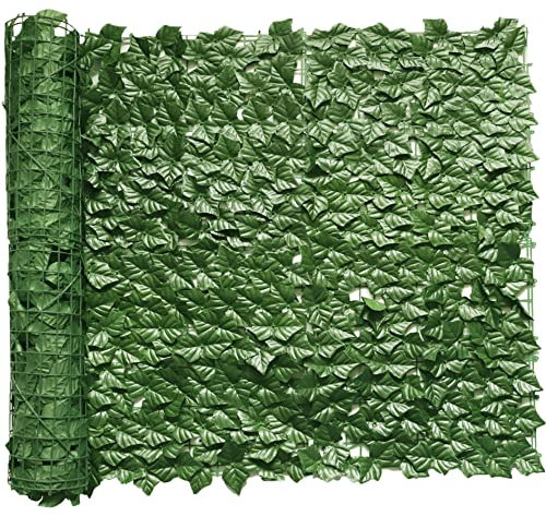 HanYun Künstliche Efeu Garten Sichtschutz 300 x 100cm (2 * 300x50cm) künstliche Pflanzen sichtschutz und künstliche Efeu, Dekoration für Außenbereich Gartendekoration sichtschutz Windschutz lärmschutz