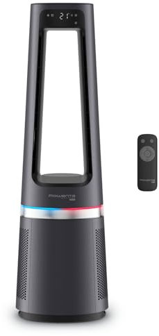 Rowenta Eclipse 3 in 1 Ventilatore purificatore, purifica, riscaldamento, ventilazione, silenzioso, potente, multi-oscillazione, 12 velocità, timer, partenza ritardata QU5062F0