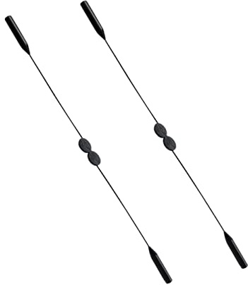 GALPADA Schwarzer Brillenhalter mit Brillenband, 2 Stück, Silikon | Stahldraht Kern, Hautfreundlich, Leicht und Abzulegen, für Kinder und Erwachsene
