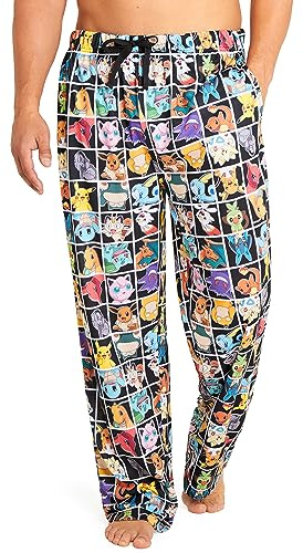 Pokemon Mens Pyjama Bottoms - Nightwear PJs for Men and Teenagers S-3XL Lounge Wear Trousers - Mens Gifts (Multicolour, 3XL)