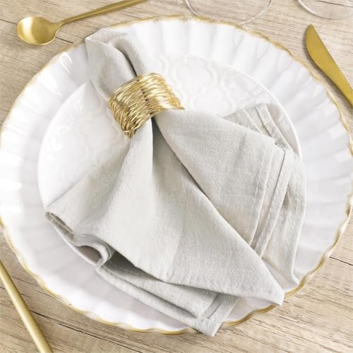 Cotton Linen Natural Cloth Napkins Boho Rustic Table Dinner Napkins Cloth