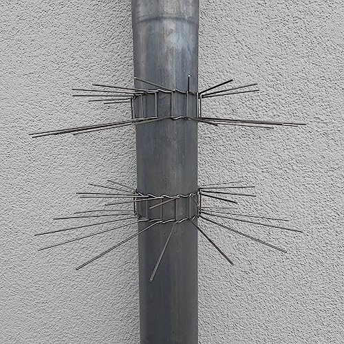 powerpreis24® Edelstahl-Marderabwehrgürtel 2er Set für 2 Fallrohr DN100 Marderschutz Marderschreck Baum Dachrinne