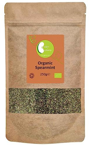 Organic Spearmint Tea (Mint) - Certified Organic - by Busy Beans Organic (250g)