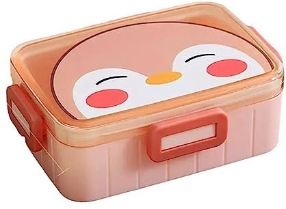JOEBO Portable 2 Compartment Adult Bento box,Leak-proof Plastic Lunch Box with Cutlery,Meal Fruit Snack Packing Box for Office Worker,Microwave safe /822