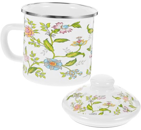 ABOOFAN Vintage Emaillebecher 500 Ml Aus Hitzebeständigem Metall Mit Henkel Für Tee Und Wasser Robuster Retro Emaille Wasserbecher Für Camping Büro Und Outdoor