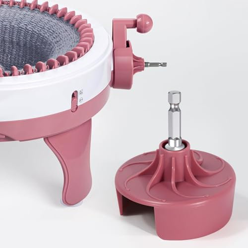 Strickmaschinen-Adapter, Schnell-Strickmaschinen-Bohraufsatz für 22, 40, 48 Nadeln, Webstuhl, 6,35 mm Sechskant-Stahl-Bit für Elektroschraubendreher-Aufsatz, DIY Handwerk, Stricken, Nähzubehör (1