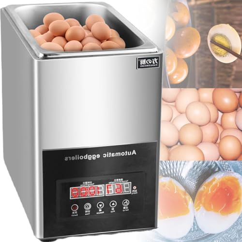 Hervidor eléctrico de huevos de cocina duradero, hervidor de huevos comercial, hervidor de huevos a temperatura constante de gran capacidad para huevos de aguas termales/huevos blandos