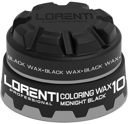 LORENTI TOKYO & SEOUL Color Hair Wax nera n. 10, 150 ml, cera gel con effetto bagnato, cera per capelli con colore e lucentezza, gel per capelli da uomo, colore nero