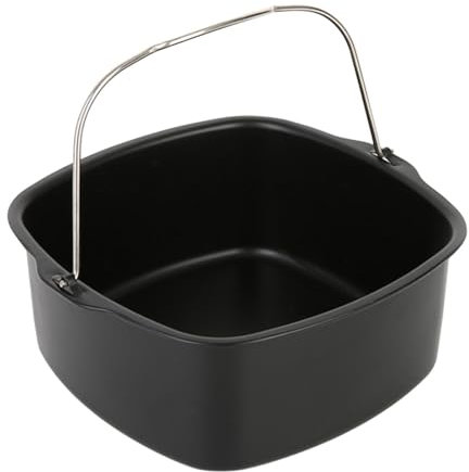 Quadratische Kuchenform, Kuchenform mit Luftfritteuse, quadratische Kuchenform aus Stahl und Aluminium in Lebensmittelqualität, kompatibel mit multifunktionaler Antihaft-Luftfritteuse