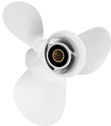 Marine-Außenbord-Propeller für Yamaha 30 60 PS, Aluminiumlegierung, 3 Flügel, weiß, Bootspropeller-Set, 11 x 15, Upgrade mit 69 W 45943 00 EL Modell