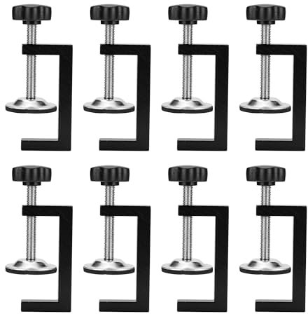 Aramanara 8 Pcs Adjustable G Clamps for Woodwork, Mini Screw Clamps, Universal Table Clamps for Carpentry DIY Projects, Mini Bar Clamp Mounting Welding Crafts