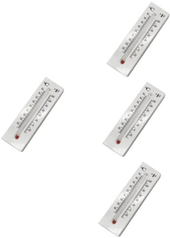 Warmhm 4 Stück Thermometer-Dekoration Sensor Fleischthermometer Bausatz Thermometer Dekoration Versteckter Schlüsselhalter Torschlüsselversteck dekorativer Schlüsselversteck Plastik Weiß