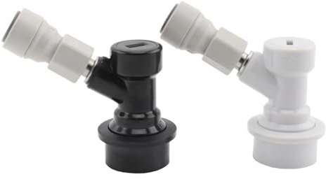 SRKATI Heimbrau-Sets bierbrauset Bierfass-Kugelverschluss-Trennsatz, Gas-/Flüssigkeitsspender mit Steckanschluss, Schnellkupplung für 9,52 mm (3/8) Schlauch(Gas and Liuid)