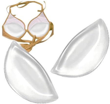 FAINCA Relleno Sujetador, Silicona Pecho, Almohadillas de Pecho de Silicona,Relleno Sujetador Push Up, Retirable Relleno para Bikini, Sujetador Almohadilla De Empuje