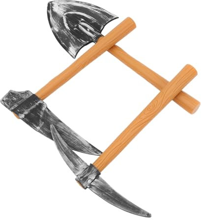UPKOCH 3 Stück Zwergkostüm Requisiten Mit Spitzhacke Schaufel Mondsichel Für Bühnenauftritte Karneval Halloween Rollenspiele