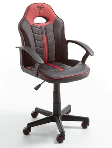Shiito | Modelo Goblin | JC - Silla Gaming | Ergonómica con Respaldo reclinable | Tapizada en Piel sintética de Color Rojo - Negro
