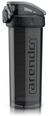 arendo - Fitness Shaker à Protéines 800 ml, Sans BPA, Bouteille Shaker à protéines étanches, Protein shaker Compatible Lave-Vaisselle, Pour le Yoga, le Fitness et le Sport