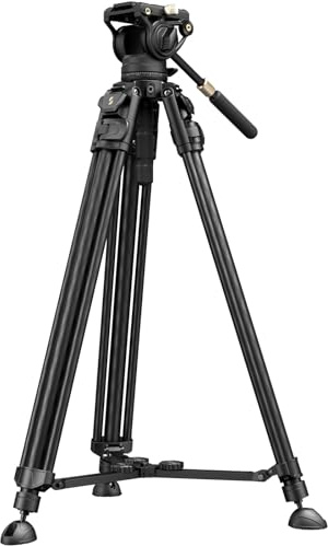 SMALLRIG AD-50Max trépied vidéo haute performance 68,5 pouces en fibre de carbone, réglage FreeSpeed, tête fluide, plaque QR double mode, capacité de charge