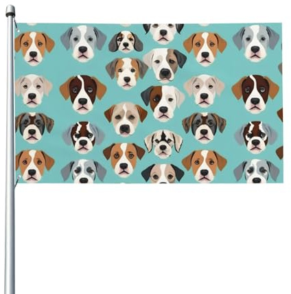 Divertida bandera con estampado de bulldog inglés, para patio, césped, decoración de fiesta, muestra con orgullo tu estilo