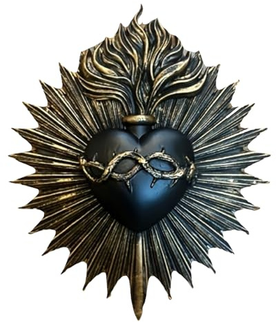 Decorazione Di Pareti Per Il Cuore Sacro, Elegante Design Vintage E Senza T-empo, Scultura A Parete Religiosa, Arredamento Del Cuore Sacro Vintage, 24.5x20.5x2cm, Per Natale, Corridoio, Uffici, Chiesa