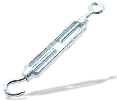 DOJA Barcelona Seilspanner Haken Und Öse M5 Verzinkter Stahl - PACK 6 - Innovatives Spannschloss für Drahtspanner, Optimale Verbindung mit Sonnensegel Spanner Einsatz, Robuste Leistung mit Drahtseil