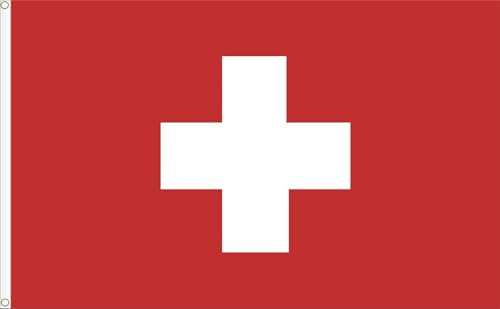 Drapeau Suisse Qualité Premium Racé Grande Taille 150 x 90 cm.