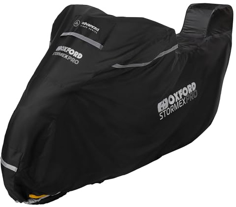 Oxford Stormex Pro Topbox Cover CV346 | High Tech Dual Layered Motorcycle Protection, Large, Black