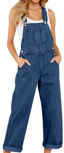 shownicer Salopette Jeans Donna Pantaloni Lunghi In Denim Con Bretella Pagliaccetti Casual Salopette Con Tasche