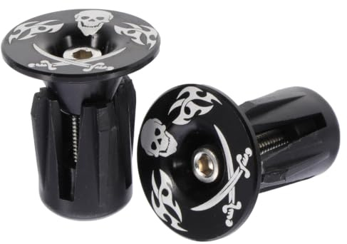 WHAMVOX Embouts de Guidon Vélo Route en Alliage D'aluminium, Bouchons de Verrouillage Noirs, 1 Paire, Accessoires Cyclisme Solide pour Réparation et Sécurité sur Route
