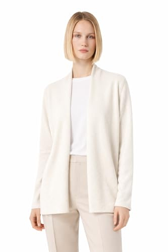 State Cashmere Lightweight Mid-Thigh Cardigan - 100% Pure Cashmere Sweater Wraps for Women (Undyed White, Medium)