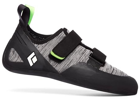 Black Diamond Momentum Kletterschuhe für Herren, Engineered Knit Technologie, 4,3 mm Gummi-Außensohle, atmungsaktiv, ganztägigen Komfort, schwarz-anthrazit, 47 EU