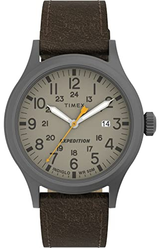 Timex Expedition Scout 40mm Herren-Armbanduhr mit Lederband TW4B23100