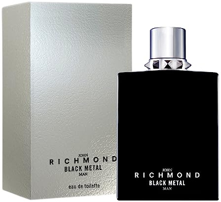 JOHN RICHMOND Black Metal Man Eau de Toilette - Ein holziges, moschusartiges und blumiges Herrenparfüm für Männer mit starkem Charakter, 100 ml Flasche
