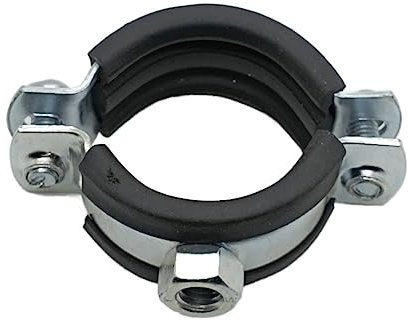 10x 20-24 mm 1/2 Schraubrohrschellen Stahl Verzinkt Rohrschellen Schalldämmeinlagen