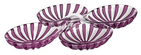 Guzzini - Set 2 antipastiere in bio-based plastic, ametista, Dolcevita