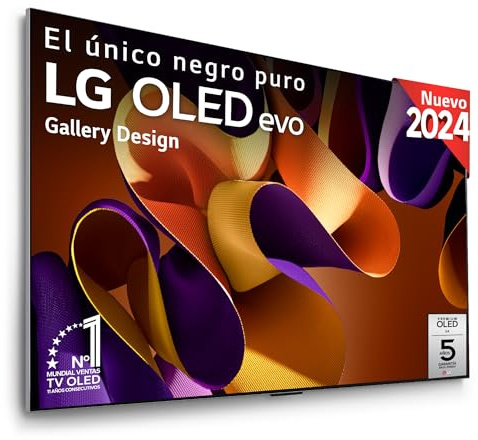 LG OLED65G45LW, 65, OLED EVO* 4K, Serie G4, Smart TV, WebOS24, Procesador a11, Dolby Vision, Dolby Atmos, webOS 24, 3840X2160,TV Gaming, 144 Hz, Integración Pared, Negro