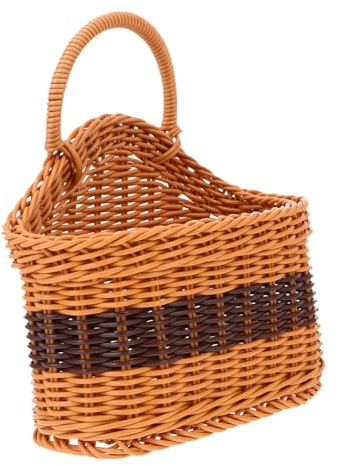 TOPBATHY 3 Pz Cestino Intrecciato Cesto Di Fiori Da Appendere in Vimini Arredamento Del Balcone Servizio Del Pane Home Decor Para De Mujer Vimini Naturale Cestino Decorativo Palmare