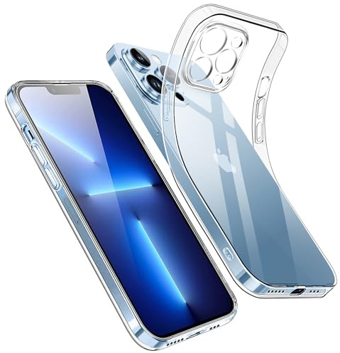 Opkiegrn Handyhülle für iPhone 13 Pro Hülle mit Kameraschutz, [Schutz in Militärqualität] Dünne Weiche TPU Silikon Klare Stoßfest Schutzhülle Case Kompatibel mit iPhone 13 Pro - Transparent