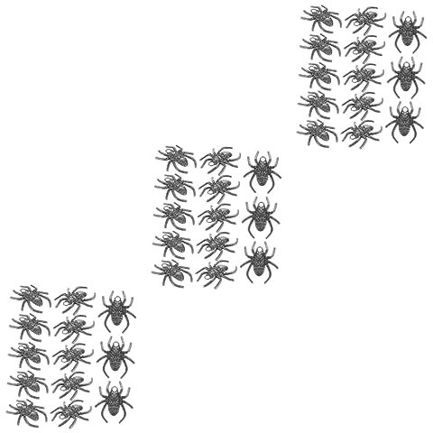 Lurrose 60pezzi Decorazioni Forma Di Ragno Lega Per Bagno e Feste Di Halloween Accessori Spooky Per Tende e Decorazioni Goth