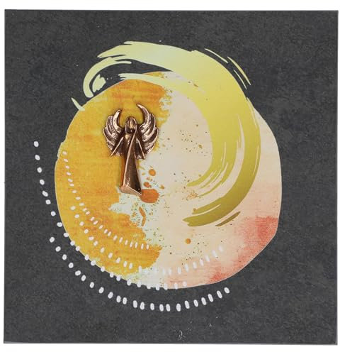 Butzon & Bercker Schieferrelief - Ein Engel für dich. Stilvolles Wandrelief aus Schiefer mit einem Engel aus Bronze. Kunst für Zuhause und Gebetsraum; Maße 17 x 17 cm, Lieferung in Geschenkverpackung